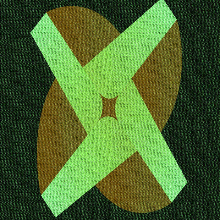 Patterned Dark Lime Green Rug, pat374grn