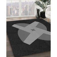Patterned Midnight Gray Rug, pat374gry