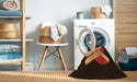 Machine Washable Transitional Dark Bisque Brown Rug in a Washing Machine, wshpat374org