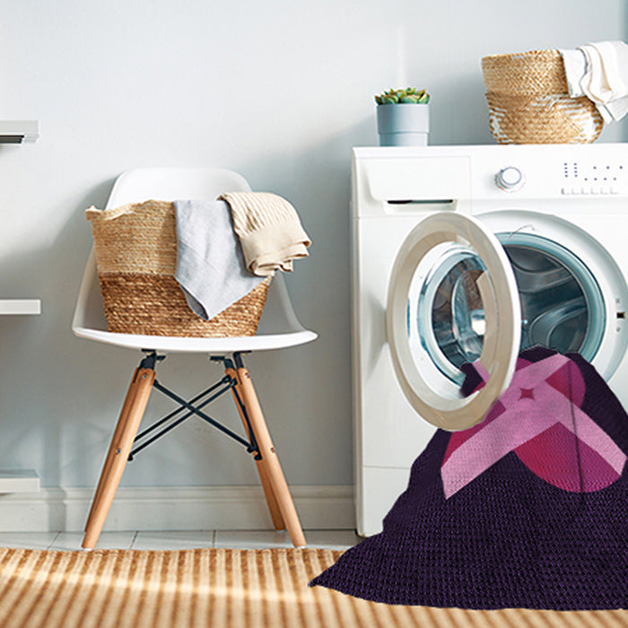 Machine Washable Transitional Orchid Purple Rug in a Washing Machine, wshpat374pur