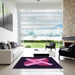 Machine Washable Transitional Orchid Purple Rug in a Kitchen, wshpat374pur