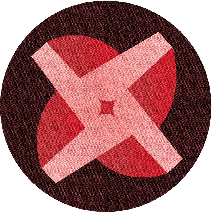 Square Patterned Maroon Red Rug, pat374rd