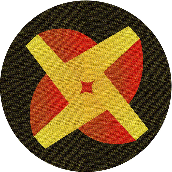 Square Patterned Red Rug, pat374yw