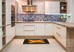 Patterned Red Rug in a Kitchen, pat374yw