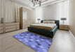 Patterned Sky Blue Rug in a Bedroom, pat3740blu