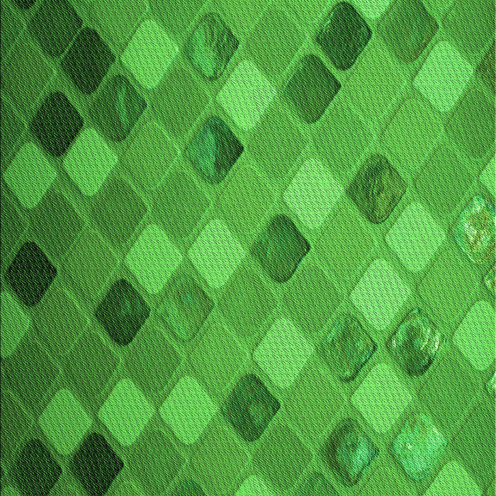 Machine Washable Transitional Green Rug, wshpat3740grn