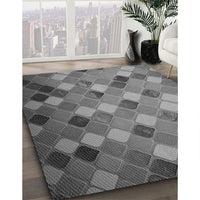 Patterned Gunmetal Gray Rug, pat3740gry
