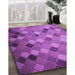 Patterned Dark Orchid Purple Rug in Family Room, pat3740pur