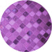 Square Machine Washable Transitional Dark Orchid Purple Rug in a Living Room, wshpat3740pur