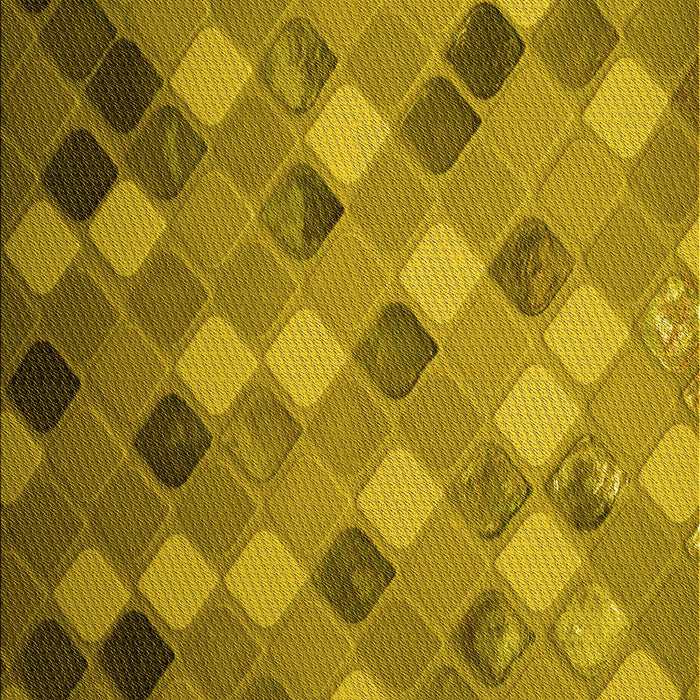 Machine Washable Transitional Yellow Rug, wshpat3740yw