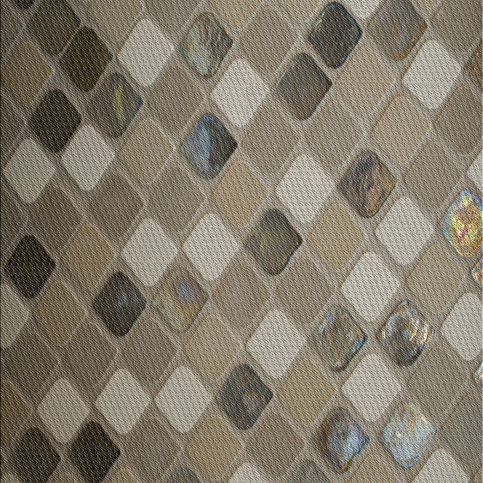 Patterned Dark Brown Novelty Rug, pat3740