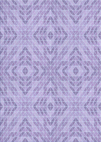 Machine Washable Transitional Purple Rug, wshpat3741blu