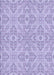 Machine Washable Transitional Purple Rug, wshpat3741blu