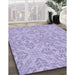 Machine Washable Transitional Purple Rug in a Family Room, wshpat3741blu