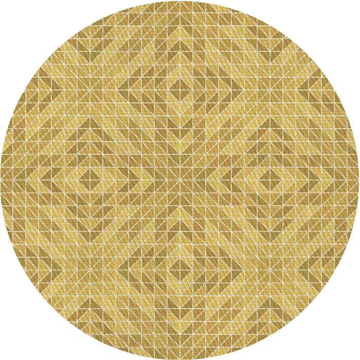 Square Patterned Caramel Brown Rug, pat3741brn