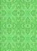 Machine Washable Transitional Neon Green Rug, wshpat3741grn
