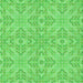 Round Patterned Neon Green Rug, pat3741grn