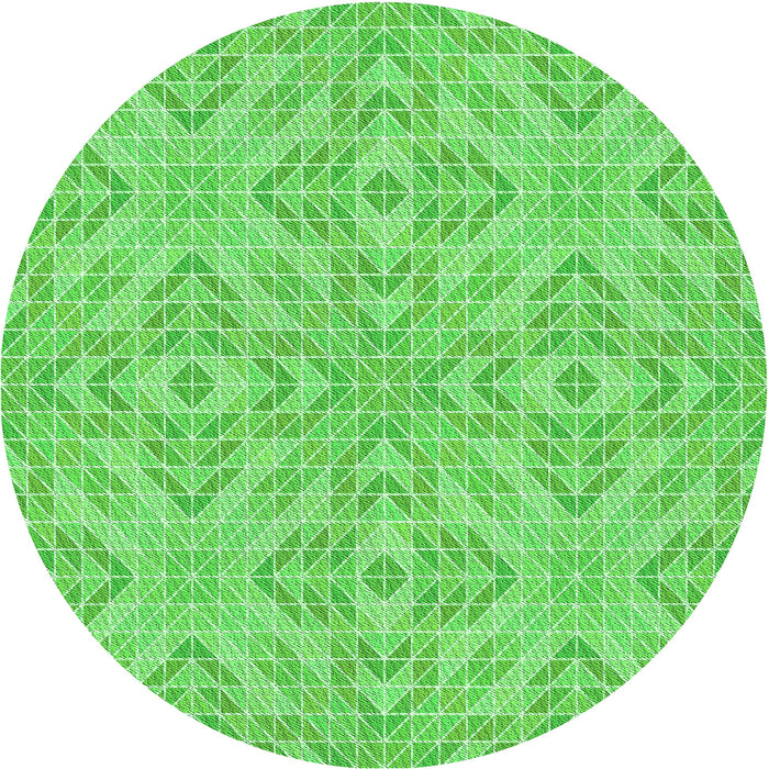 Square Machine Washable Transitional Neon Green Rug in a Living Room, wshpat3741grn