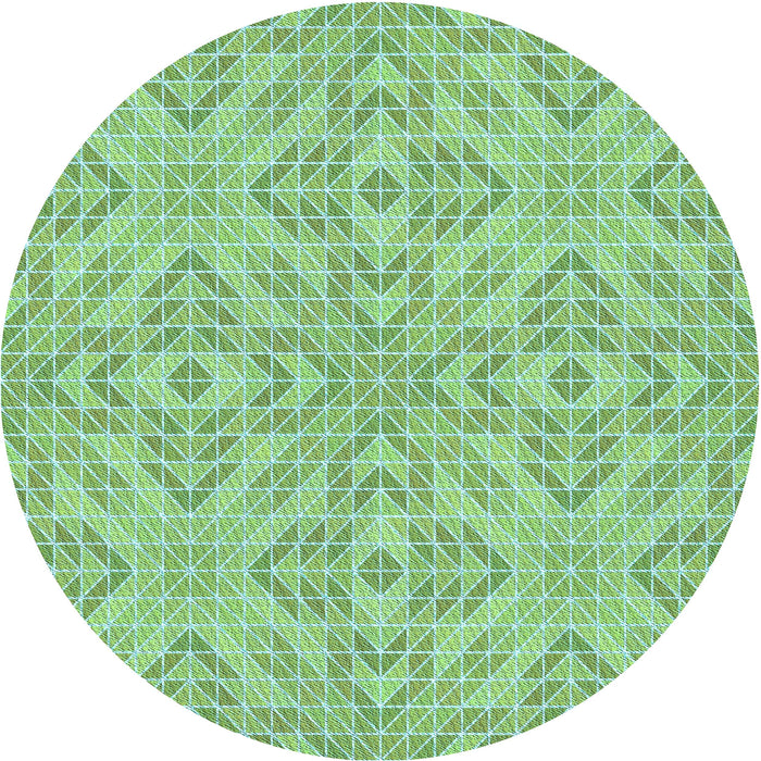 Square Machine Washable Transitional Green Rug in a Living Room, wshpat3741lblu