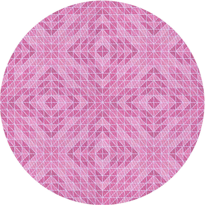 Square Machine Washable Transitional Neon Pink Rug in a Living Room, wshpat3741pur