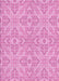 Patterned Neon Pink Rug, pat3741pur