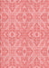 Machine Washable Transitional Pastel Pink Rug, wshpat3741rd