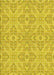 Machine Washable Transitional Yellow Rug, wshpat3741yw