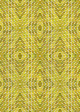 Patterned Mustard Yellow Novelty Rug, pat3741