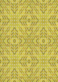 Machine Washable Transitional Mustard Yellow Rug, wshpat3741