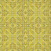 Sideview of Machine Washable Transitional Mustard Yellow Rug, wshpat3741