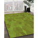 Machine Washable Transitional Pistachio Green Rug in a Family Room, wshpat3742grn