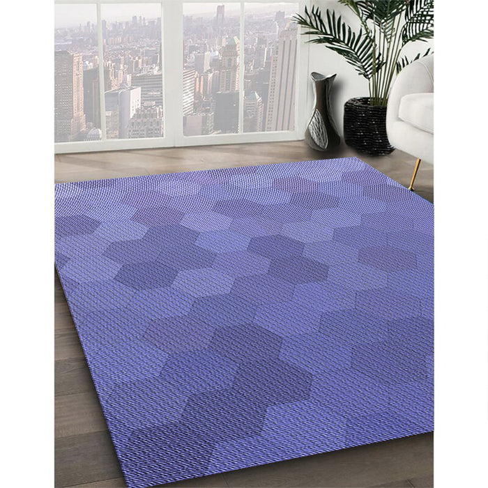 Machine Washable Transitional Purple Rug in a Family Room, wshpat3743blu