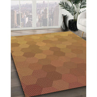 Patterned Orange Rug, pat3743brn