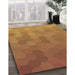 Patterned Orange Rug in Family Room, pat3743brn