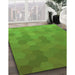 Machine Washable Transitional Seaweed Green Rug in a Family Room, wshpat3743grn