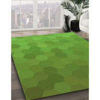 Patterned Seaweed Green Rug, pat3743grn