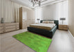 Patterned Seaweed Green Rug in a Bedroom, pat3743grn