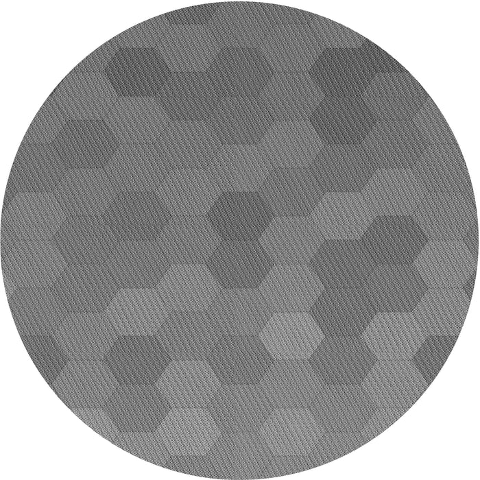 Square Patterned Ash Gray Rug, pat3743gry