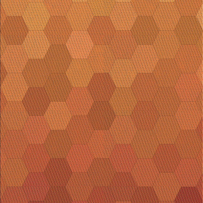 Patterned Neon Orange Rug, pat3743org