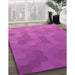 Machine Washable Transitional Bright Neon Pink Purple Rug in a Family Room, wshpat3743pur