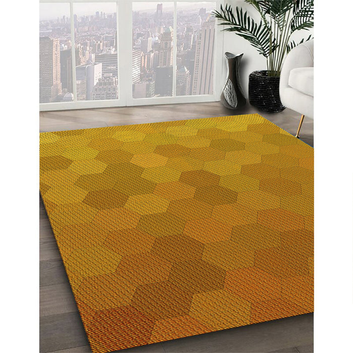 Machine Washable Transitional Mahogany Brown Rug in a Family Room, wshpat3743yw