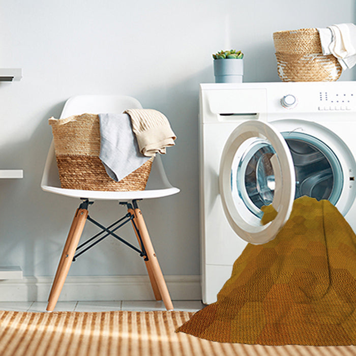 Machine Washable Transitional Mahogany Brown Rug in a Washing Machine, wshpat3743yw