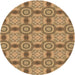 Square Machine Washable Transitional Orange Rug in a Living Room, wshpat3744brn