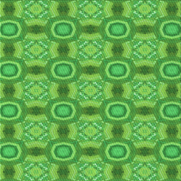 Round Patterned Green Rug, pat3744grn
