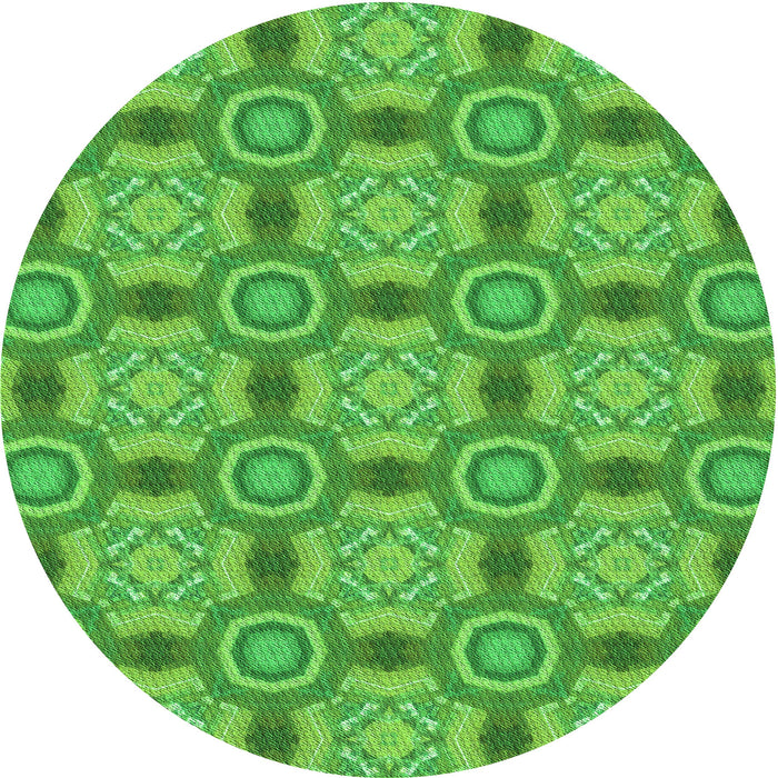 Square Machine Washable Transitional Green Rug in a Living Room, wshpat3744grn