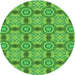 Square Machine Washable Transitional Green Rug in a Living Room, wshpat3744grn