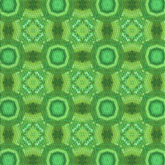 Machine Washable Transitional Green Rug, wshpat3744grn