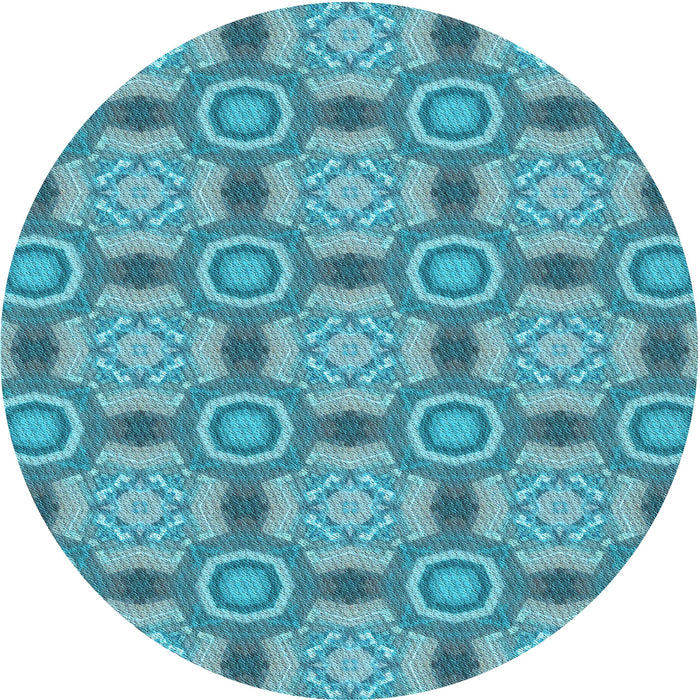 Square Machine Washable Transitional Blue Ivy Blue Rug in a Living Room, wshpat3744lblu