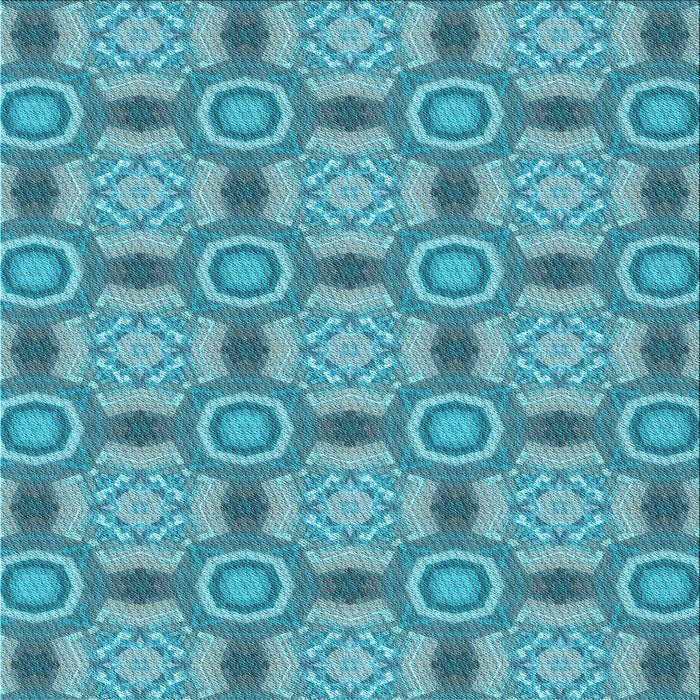 Round Patterned Blue Ivy Blue Rug, pat3744lblu