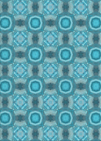 Machine Washable Transitional Blue Ivy Blue Rug, wshpat3744lblu